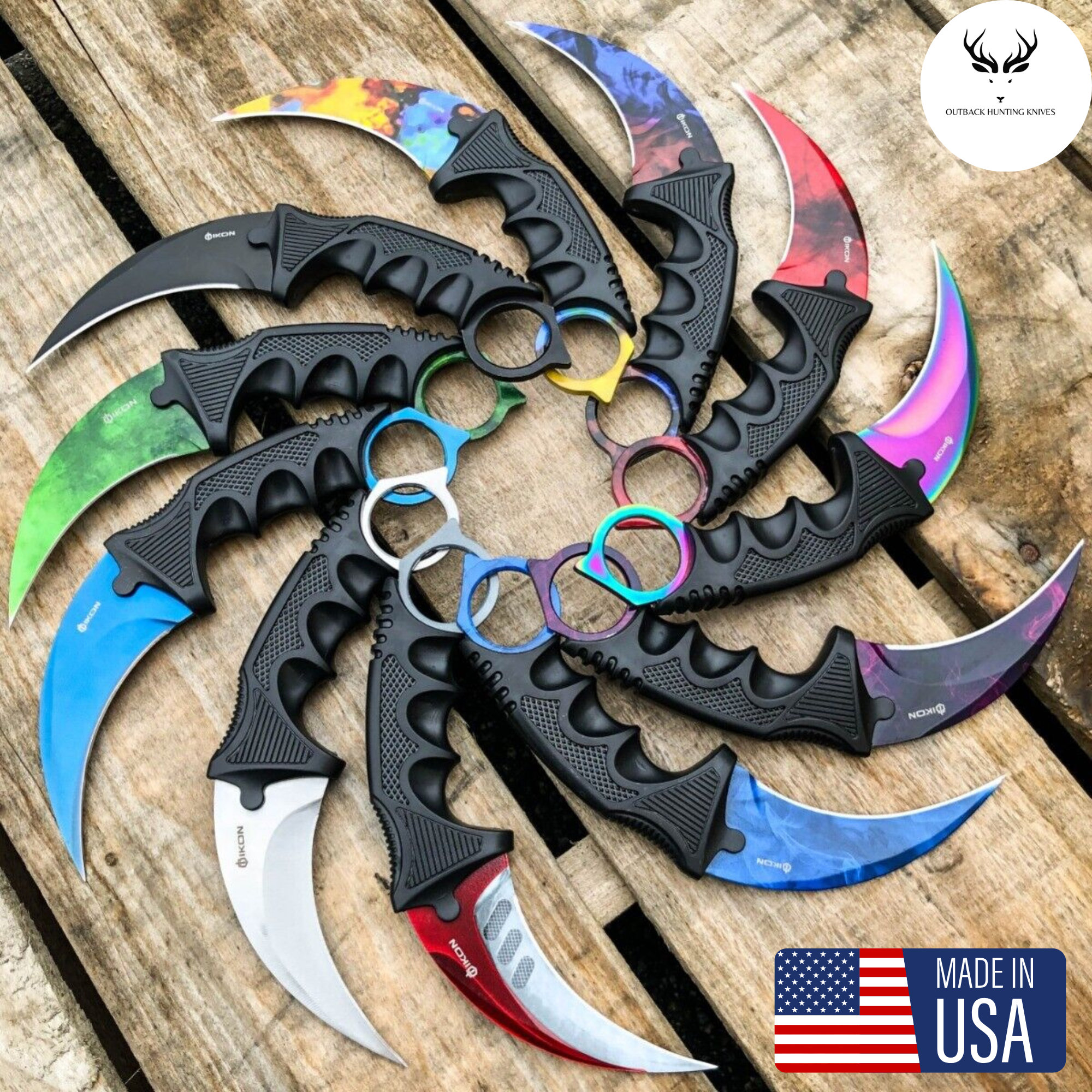 CSGO Blue Fixed Blade Karambit