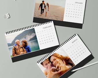 Kalender 2026, familiefoto's, gepersonaliseerd, op maat, geschenken, briefpapier, fotokalender, bruiloft