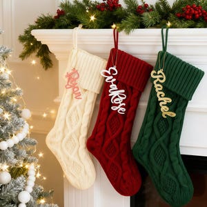 Stocking Tags, Personalized Christmas Tag, Mirrored Name Tag, Christmas Stocking Tag, Christmas Gift Tag