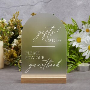 Panneau de cadeaux et de cartes, panneau en acrylique de mariage, panneau de livre d'or, panneau de mariage moderne, décoration de mariage, panneau de table cadeau
