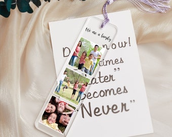 Custom Photo Bookmark with Tassel, Personalized Picture Bookmark, Photo Bookmark, Add your own 3 Photos, Christmas Gifts, Gift For Her