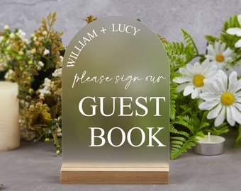 Arch Guest Book Sign, Photo Guestbook Sign, Polaroid Wedding Sign, Guestbook Acrylic Sign, Minimalist Modern Wedding Sign