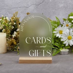 Kaarten en cadeau acryl boogteken, modern minimalistisch bruiloftsteken, babyshowerteken, huwelijksdecor, tafelteken