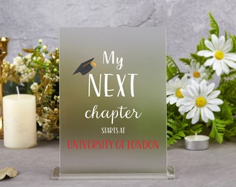 Graduation Sign, My Next Chapter Starts At, Graduation Party Sign, Class of 2024 Table Sign,Grad Party Sign, 2024 Graduation Decor