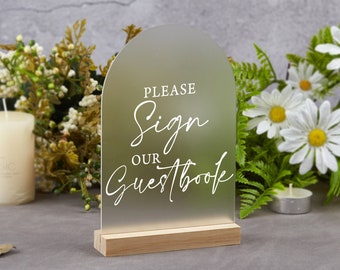Arched Acrylic Wedding Signs, Modern Wedding Table Decorative Signs, Table Decor, Modern Calligraphy, Minimalist Wedding, Rustic Wedding