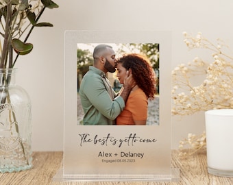 Custom Acrylic Sign, Personalized Engagement Plaque, Engageent Gifts for Couple, Couple Gift, Engagement Gifts, Engagement Frame