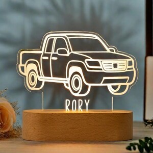 Kids Personalized Acrylic Car Night Light Perfect Christmas Gift for Boys Custom Car Name Night Light Led Kids Bedroom Decor,Gift for Boy