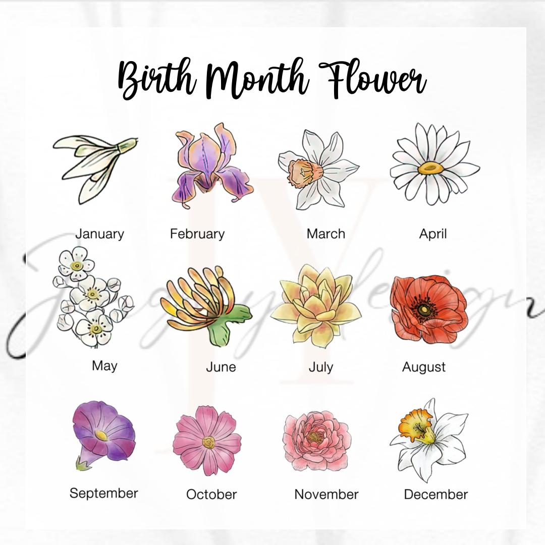 Personalized Birth Flowers Family Bouquet Mum, Bunch Night Light, Gift for Mom From Daughter, Home Art Decor Keepsake, Christmas Gift for Mom