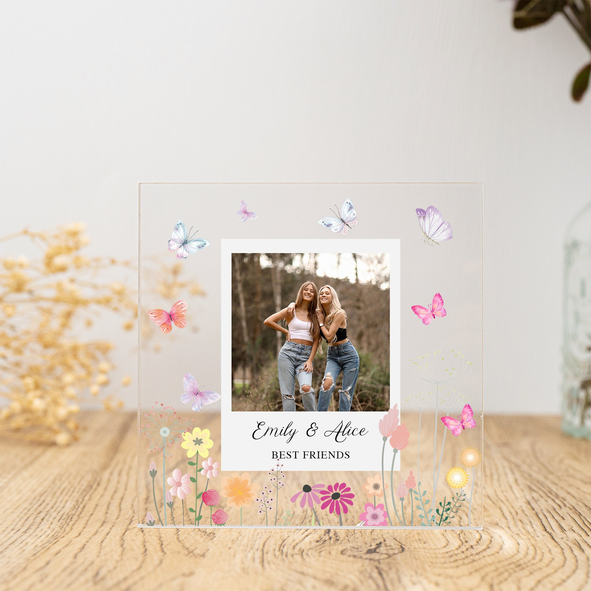 Personalized Photo Acrylic Block, Bestie Gifts, Best Gift for Friend,Friendship, Soul Sisters, Best Friend, Custom Gift With Photo