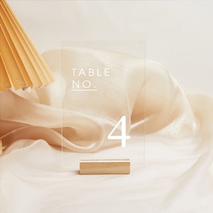 Minimalist Table Numbers, Wedding Table Numbers, Acrylic Table Numbers, Modern Wedding Decor, Wedding Reception Decor image 5