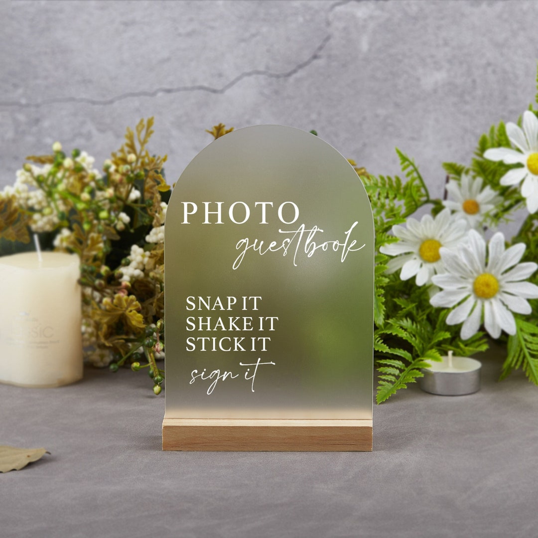 Arch Guest Book Sign, Photo Guestbook Sign, Polaroid Wedding Sign ...