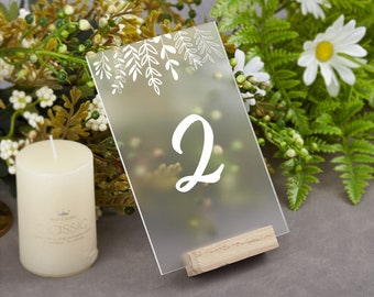 Signo de números de mesa minimalista, signo de mesa de boda rústica, signo de número esmerilado moderno, decoración de boda boho, signo de recepción de boda