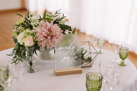Cards and Gifts Sign, Modern Minimalist Wedding Table Sign, Wedding Table Gift Sign, Wedding Decor