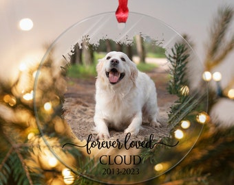 Custom Dog Photo Ornament, Dog Memorial Gift, Loss of Pet, Pet Ornament, Christmas Keepsake, Dog Memorial Ornament, Dog Ornament