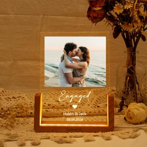 Engagement Gifts for Couple, Personalized Engaged Gifts for Couple, Engagement Frame, Custom Gift, Anniversary Birthday Wedding Gifts