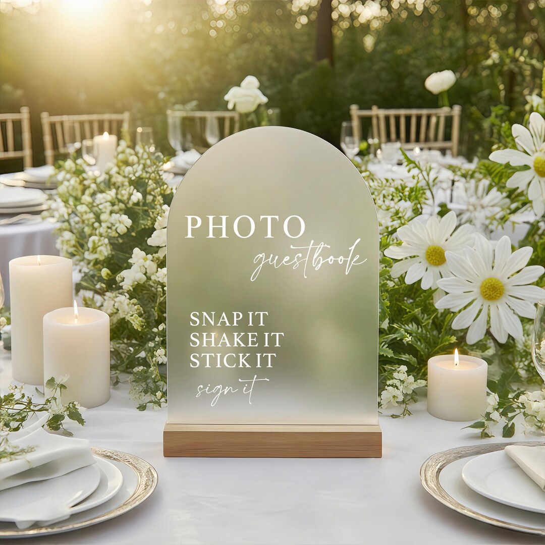 Arch Guest Book Sign, Photo Guestbook Sign, Polaroid Wedding Sign ...