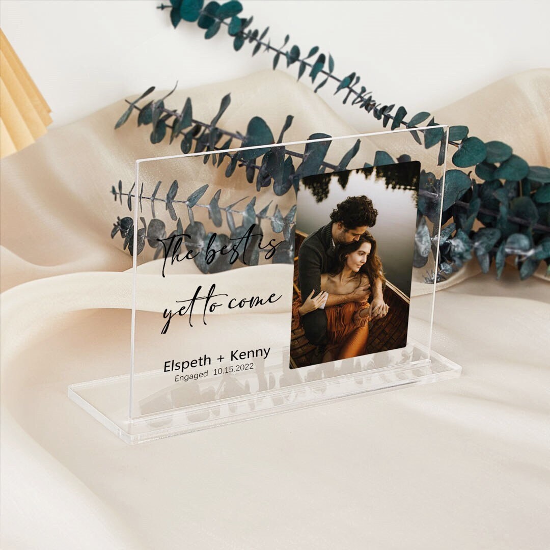 Custom Acrylic Sign, Personalized Engagement Plaque, Engageent Gifts for  Couple, Couple Gift, Engagement Gifts, Engagement Frame 
