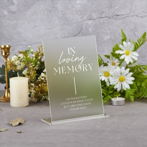 En el signo de la memoria amorosa, el signo de la memoria amorosa, el monumento funerario, el signo conmemorativo para la boda para siempre en el signo de nuestros corazones, el signo de la boda de la memoria imagen 3