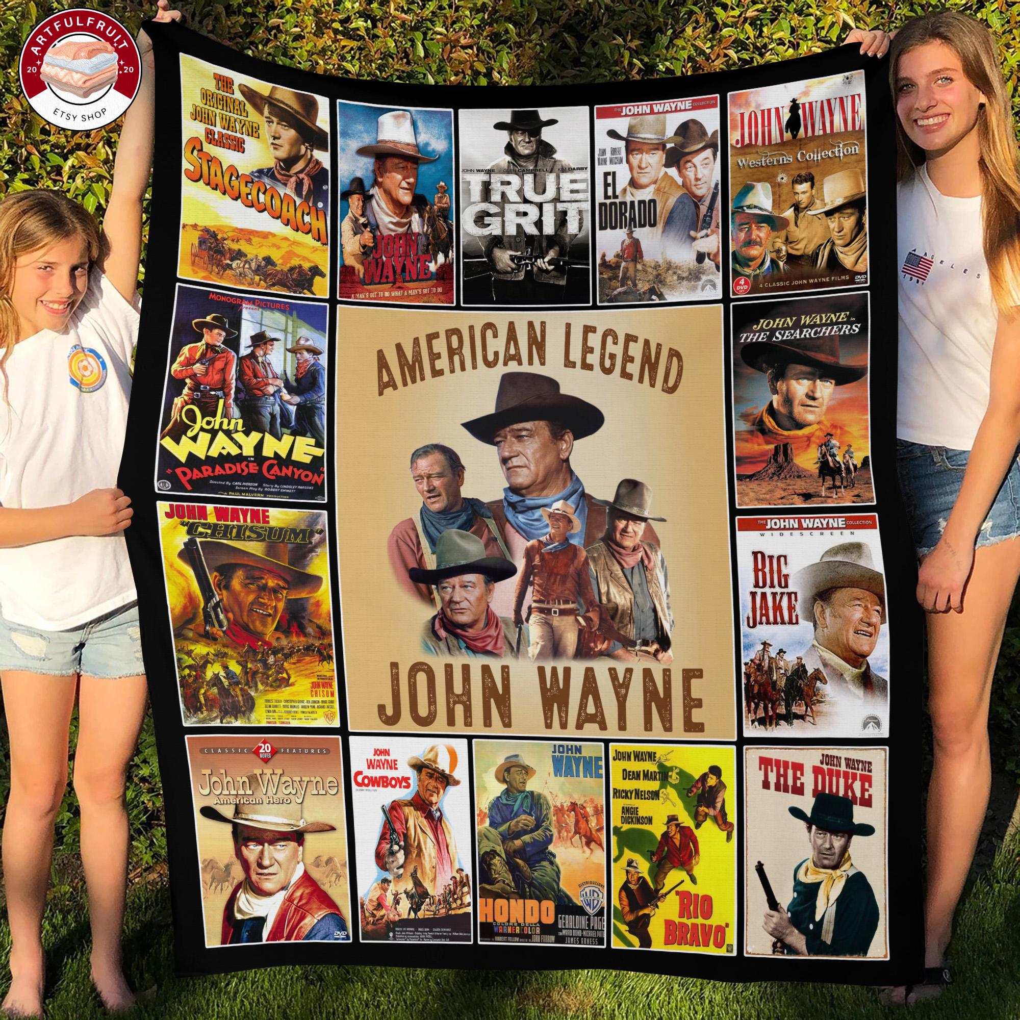 John wayne fleece blanket sale