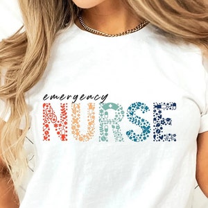 Emergency Nurse Shirt, ER Nurse Shirt for Work, Christmas Gift for ER Nurse, Registered Emergency Nurse Tshirt, Nursing Grad Gift