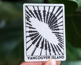 Vancouver Island Bäume Aufkleber - Van Isle - Westküste - Nordwesten