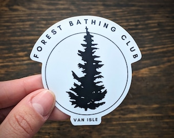 Forest Bathing Club of Van Isle Aufkleber - Vancouver Island - Bäume - Shinrin-yoku