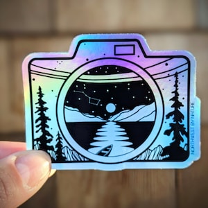 Strathcona Park Views Holographic Sticker - Vancouver Island - West Coast - Northwest - Decal - Camera Nature Art