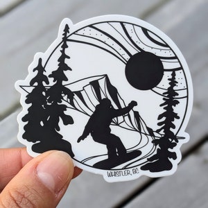 Whistler Snowboarder Trees Mountain Sticker