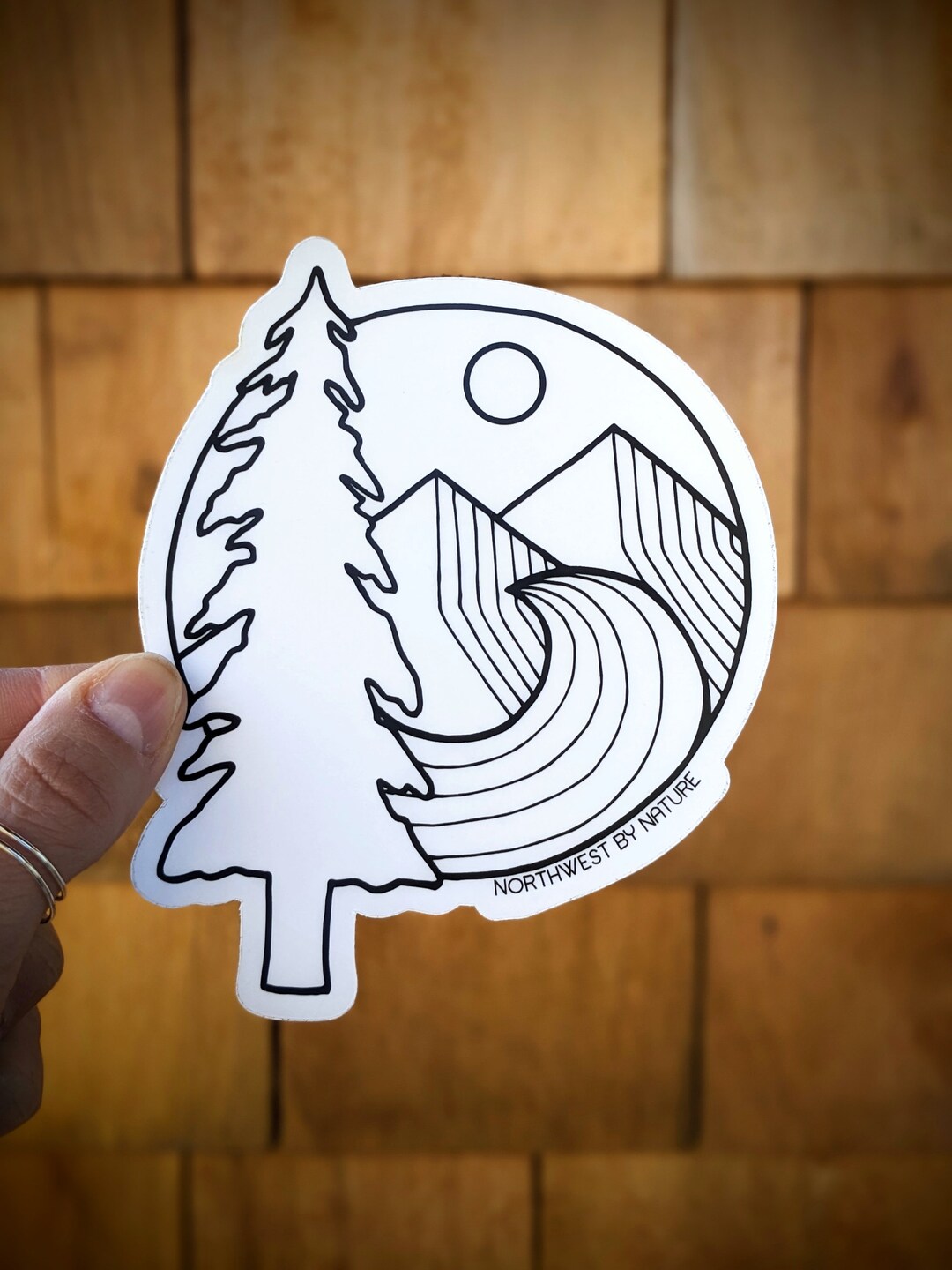 Adventure Awaits Sticker – Tree, Wave, Mountain Vinyl Decal - Etsy