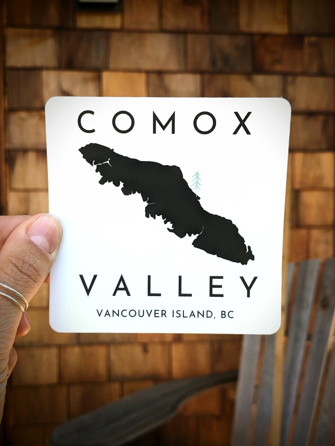 Comox Valley Location on Vancouver Island Sticker - Decal - Etsy