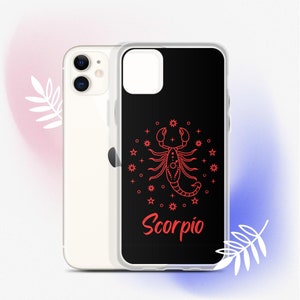 Scorpio iPhone Case , Zodiac Sign Case , Abstract Zodiac Art Case , Phone Case iPhone Case For iPhone 15 14 13 12 11 Pro Max XR XS