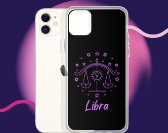 Funda para iPhone Libra, funda de signo del zodíaco, funda de arte abstracto del zodíaco, funda de teléfono para iPhone 15 14 13 12 11 Pro Max XR XS