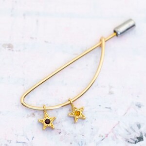 Pin de palo de diamantes de imitación de estrellas gemelas minimalista vintage - BB12