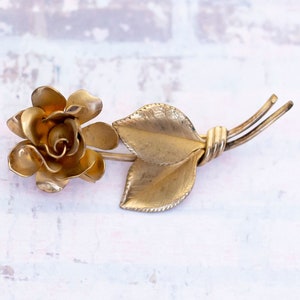 Vintage Gold Filled Art Nouveau Intricate Rose Brooch - BB3