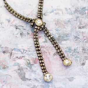Vintage Delicate Rhinestone Choker Necklace 16 Inch - BB19