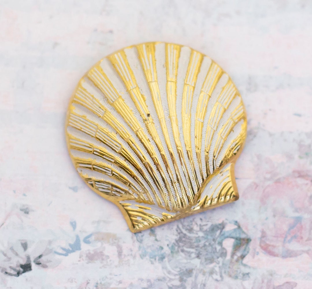 Shell Pattern Gold Vintage Intricate Shell-shaped Gold Tone Stylish Brooch - BB4 - Etsy