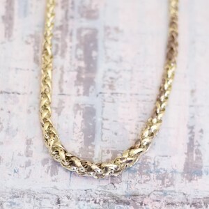 Collana con catena a maglie in corda vintage da 18 pollici, color oro chiaro di Napier - BB27