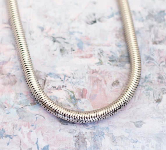Vintage Serpentine Chain Necklace 17 Inch - BB19 - image 1