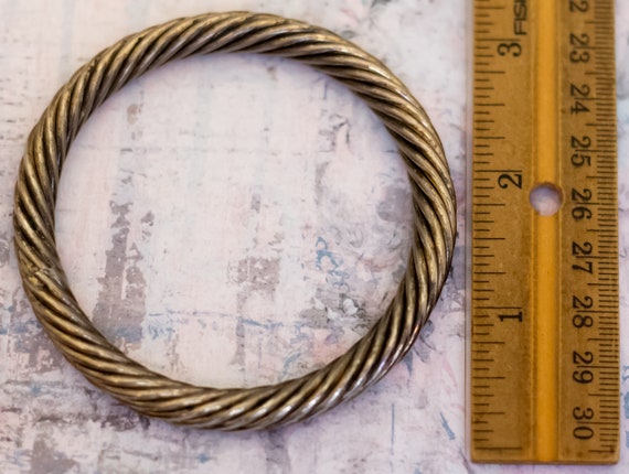 7 Inch, Vintage Heavy Spiral Band Bangle Bracelet - BB27 - Etsy