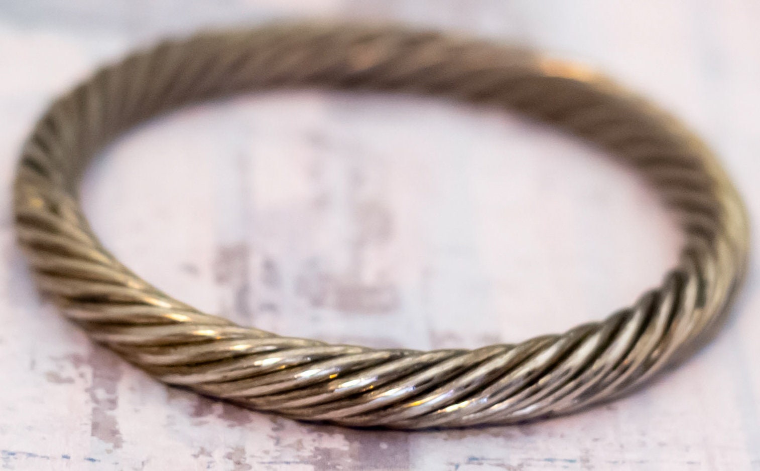 7 Inch, Vintage Heavy Spiral Band Bangle Bracelet - BB27 - Etsy