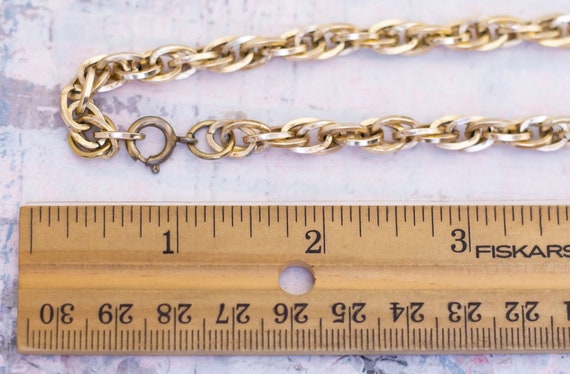 Vintage Gold Tone Elegant Rope Chain Necklace 36 … - image 3