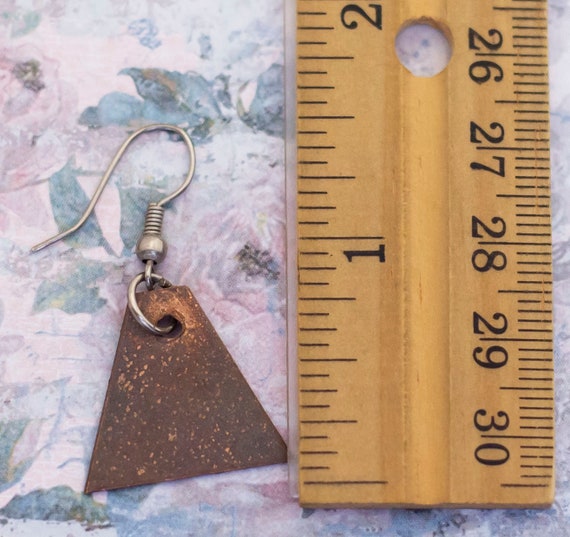 Vintage Geometric Triangular Abstract Antique Cop… - image 2