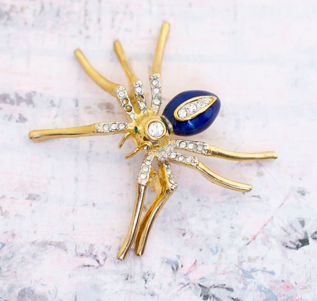 Vintage Intricate Royal Spider Rhinestones Brooch - BB2 - Etsy