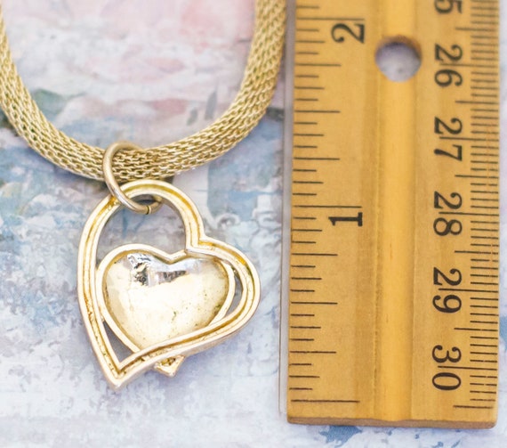 Vintage Dainty Sweet Heart Gold Tone Necklace 17 … - image 3