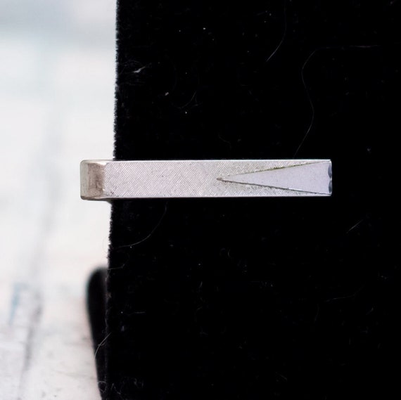 Vintage Silver Tone Simplistic Minimalist Tie Clip