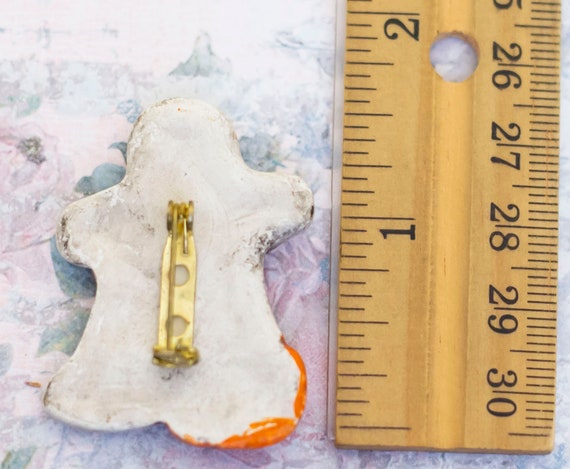 Vintage Ghost Pumpkin Halloween Brooch - BB12 - image 2