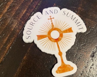 Catholic Monstrance Sticker: Eucharistic Revival Decal