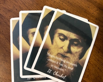 St. Charbel Makhlouf Sticker: Catholic Saint Portrait