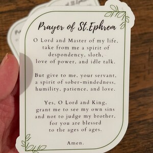 Sticker Gebed van St. Ephrem: Byzantijns-katholieke vastengebed