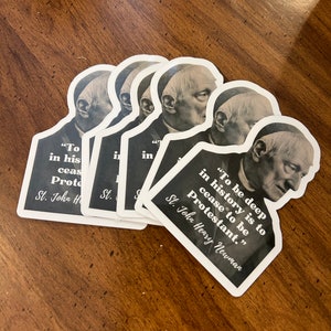 St. John Henry Newman sticker | Photo of Cardinal Newman | Catholic faith sticker | Photo of Catholic saints | Catholic gift